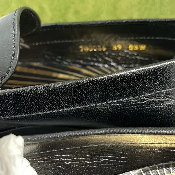 Pre Loved Gucci Betis Glamour Nero 700036 Loafer Black Mismatch size R39 & L38 - Picture 7 of 15